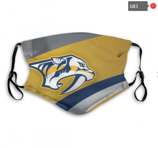 NHL Nashville Predators #7 Dust mask with filter->nhl dust mask->Sports Accessory